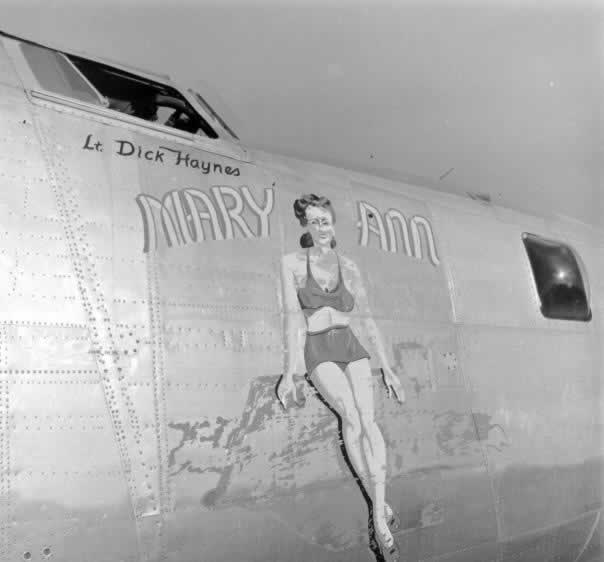 B-24 Liberator "Mary Ann" sits in the sun of the Arizona desert after WWII at Kingman AAF
